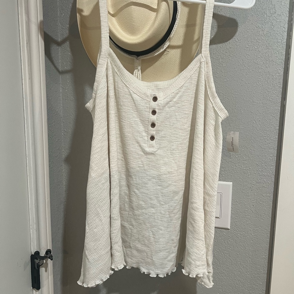 American Eagle Outfitters Cream Buttoned Camisole
